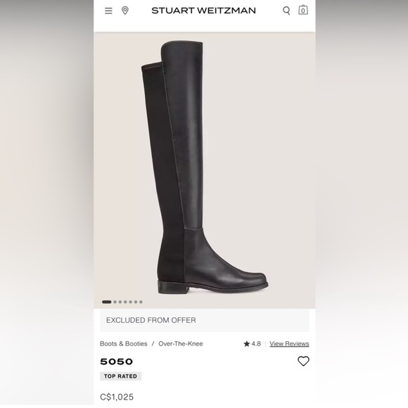 Stuart Weitzman Shoes - Stuart Weitzman 5050 over the Knee Boot size us 7.5